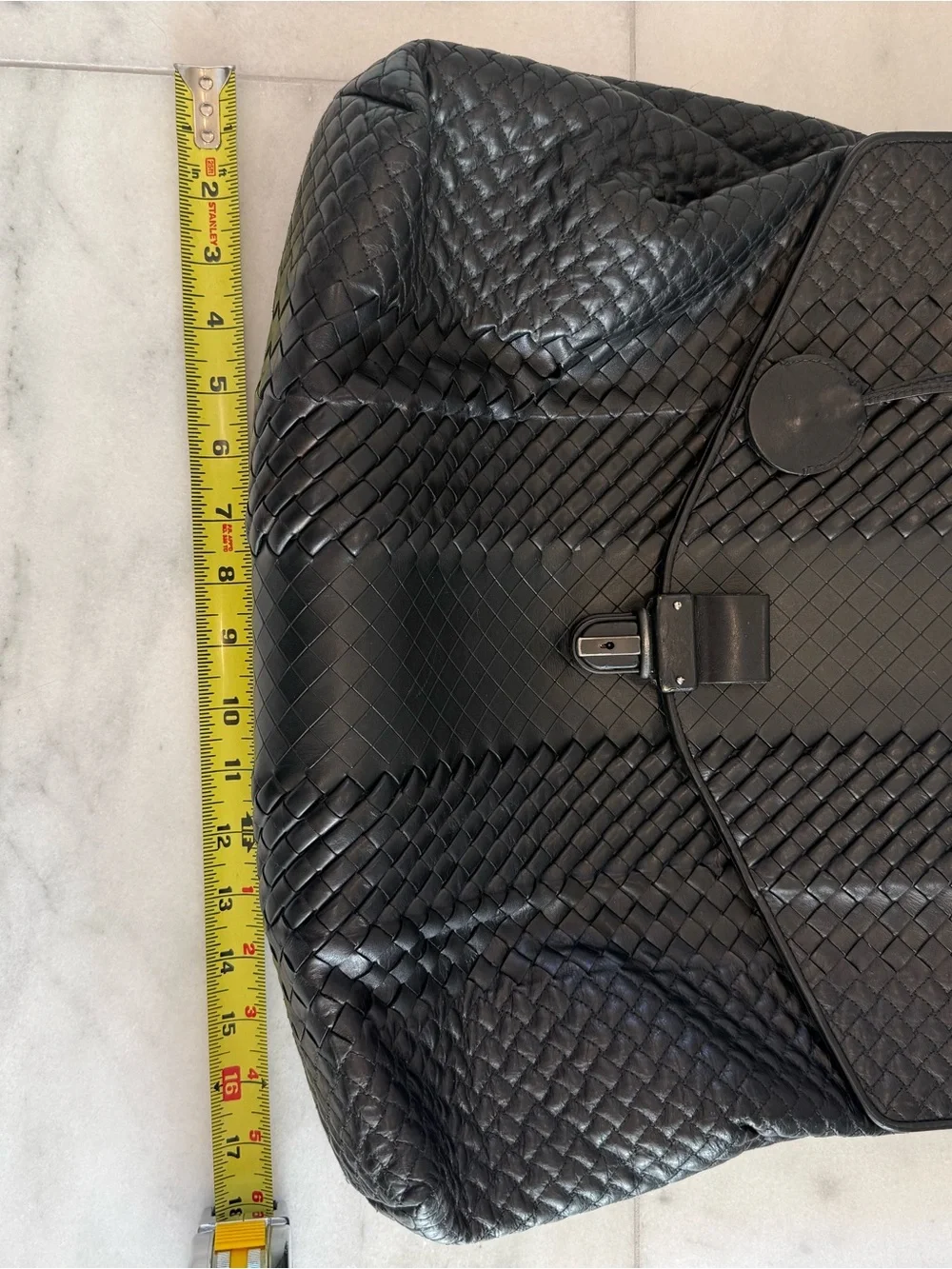 Bottega Veneta Intrecciato Briefcase Black Woven Leather Briefcase
